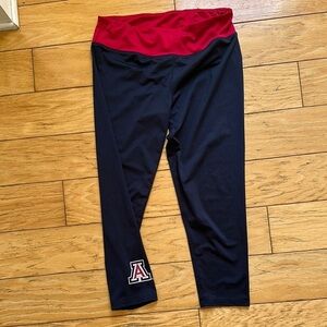 University of Arizona cropped Navy and Red leggings in Large